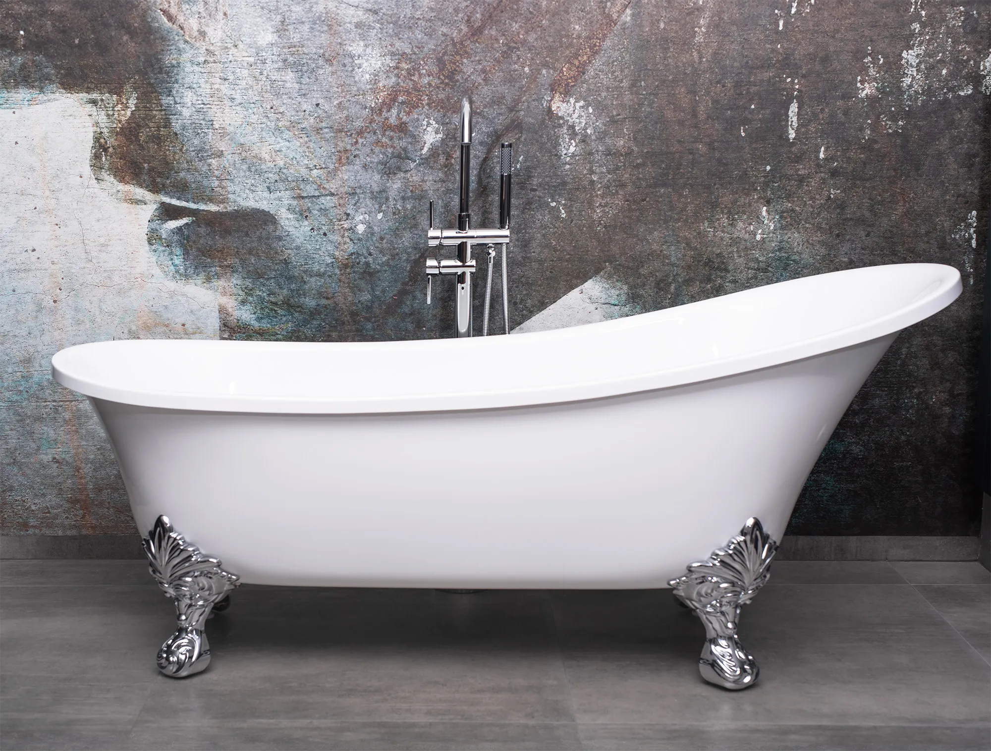 Cadă freestanding formă ovală 174x71x79 cm culoare albă model Sparta [2]