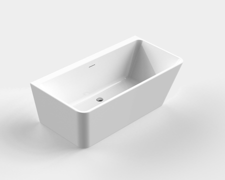 PROMOȚII - Cadă freestanding lipită de perete formă dreptunghiulară 170x80x58 cm culoare albă model AT602