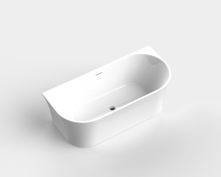 PROMOȚII - Cadă freestanding lipită de perete formă dreptunghiulară 170x80x60 cm culoare albă model AT604