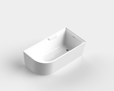 PROMOȚII - Cadă freestanding lipită de perete partea dreaptă formă dreptunghiulară 170x85x60 cm culoare albă model AT610R