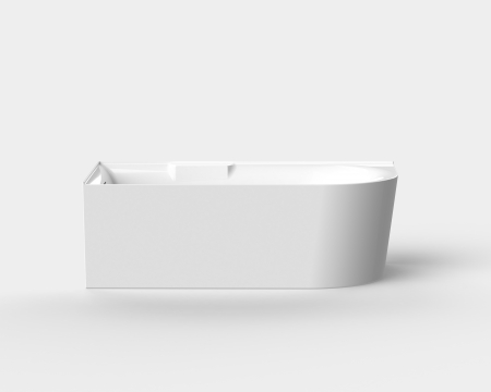 Cadă freestanding lipită de perete partea stângă formă dreptunghiulară 170x85x60 cm culoare albă model AT610L [2]