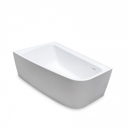 PROMOȚII - Cadă freestanding lipită de perete partea stângă formă asimetrică 150x100 cm culoare albă model Melody Stanga