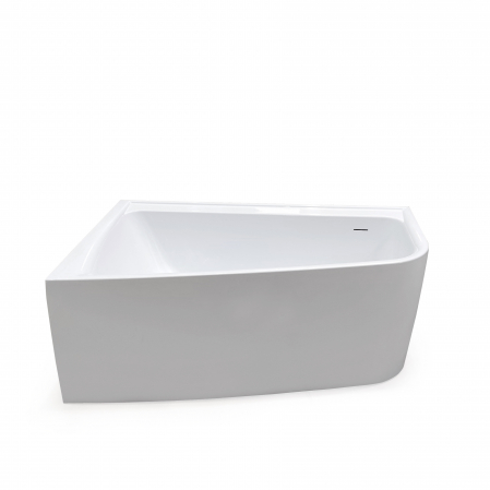 Cadă freestanding lipită de perete partea stângă formă asimetrică 150x100 cm culoare albă model Melody Stanga [2]