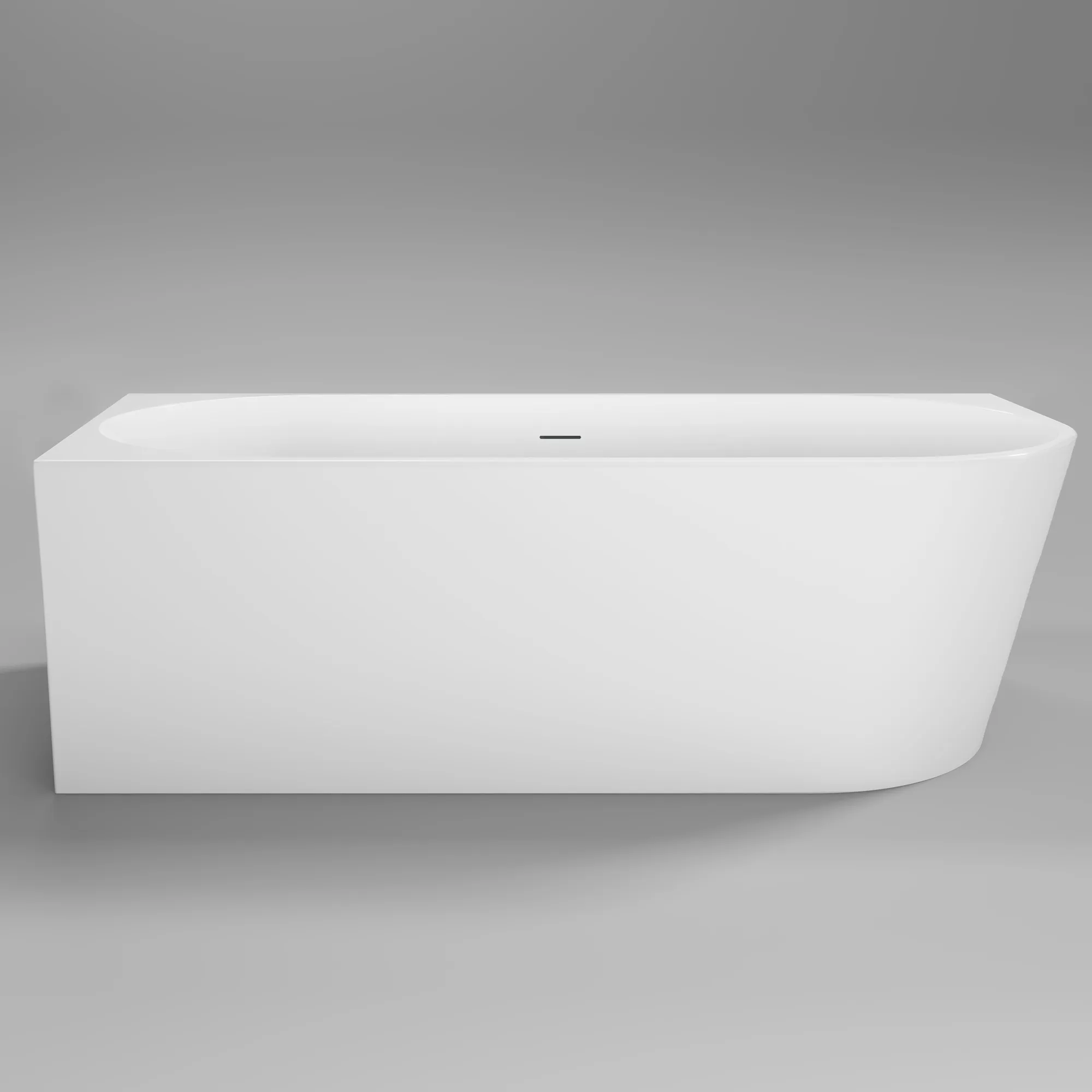 Cadă freestanding lipită de perete partea stângă formă dreptunghiulară 159x74x58 cm culoare albă model Sydney Bellanto [1]