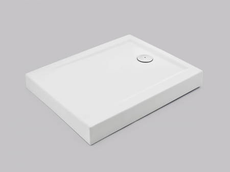 Cădiță de duș mărime 90x120 cm culoare alb lucios formă dreptunghiulară din acril sanitar model Achile White [2]