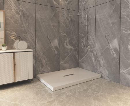 Cădiță de duș mărime 100x120 cm culoare alb lucios formă dreptunghiulară din acril sanitar model Alexa White [2]