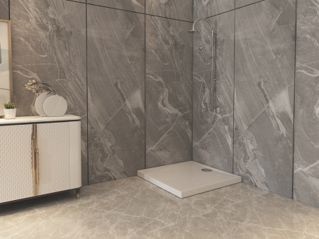 Cădiță duș mărime 80x80 cm culoare alb lucios formă pătrată din acril sanitar model Anya White [6]