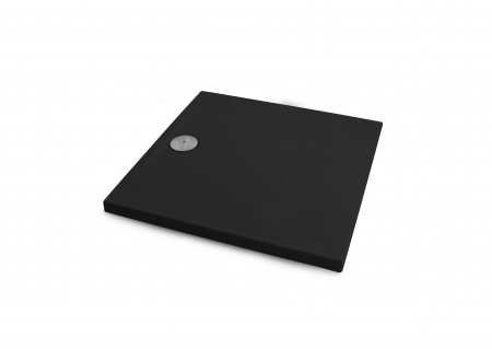 Cădiță duș mărime 80x80 cm culoare negru lucios formă pătrată din acril sanitar model Anya Black [2]