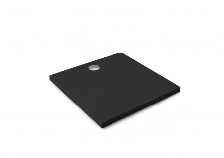 Cădiță duș mărime 80x80 cm culoare negru lucios formă pătrată din acril sanitar model Anya Black [1]