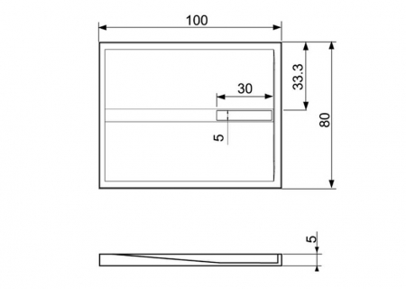 Cădiță de duș mărime 80x100 cm culoare alb lucios formă dreptunghiulară din acril sanitar model Atena White [8]