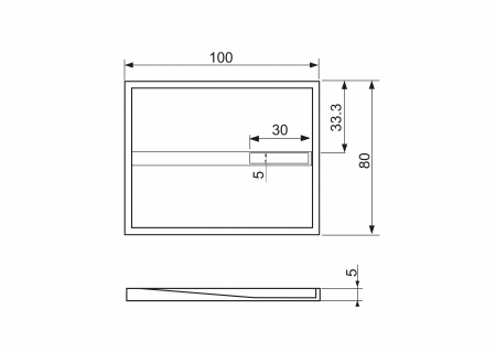 Cădiță de duș mărime 80x100 cm culoare negru lucios formă dreptunghiulară din acril sanitar model Atena Black [3]