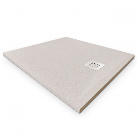 Cădiță de duș mărime 90x100 cm culoare crem mat formă dreptunghiulară din compozit model Eliza Cream [3]