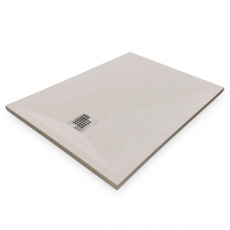 Cădiță de duș mărime 70x90 cm culoare crem mat formă dreptunghiulară din compozit model Eliza Cream [1]