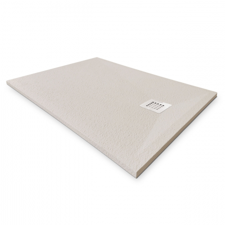 Cădiță de duș mărime 70x90 cm culoare crem mat formă dreptunghiulară din compozit model Eliza Cream [2]