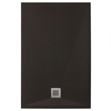 Cădiță de duș mărime 80x120 cm culoare negru mat formă dreptunghiulară din compozit model Eliza Black