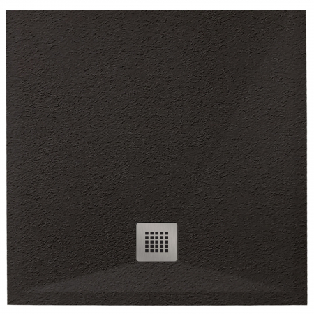 Cădiță de duș mărime 90x90 cm culoare negru mat formă pătrată din compozit model Eliza Black