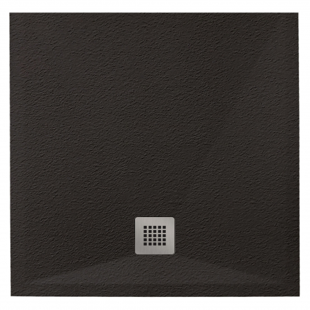 Cădiță de duș mărime 80x80 cm finisaj negru mat formă pătrată din compozit model Eliza Black