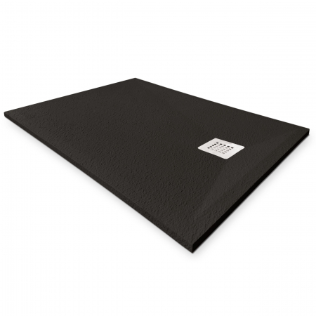 Cădiță duș mărime 80x100 cm culoare negru mat formă dreptunghiulară din compozit model Eliza Black [3]
