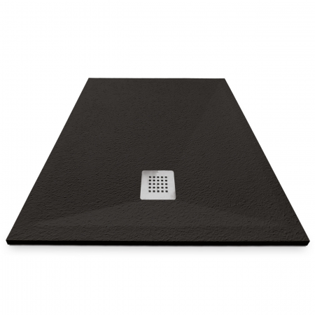 Cădiță de duș mărime 80x120 cm culoare negru mat formă dreptunghiulară din compozit model Eliza Black [2]