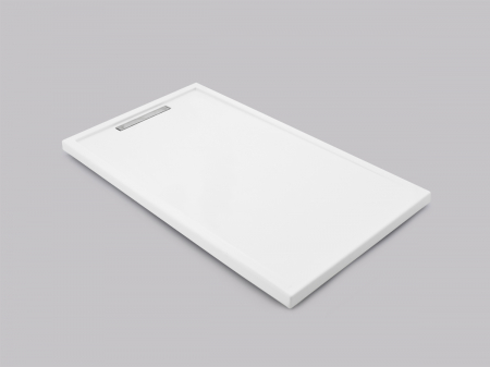 Cădiță de duș mărime 80x140 cm culoare alb lucios formă dreptunghiulară din acril sanitar model Iris White [2]