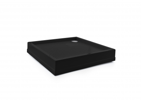 Cădiță de duș mărime 90x90 cm culoare negru lucios formă pătrată din acril sanitar model Lara Black [2]
