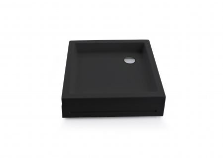 Cădiță de duș mărime 80x80 cm culoare negru lucios formă pătrată din acril sanitar model Raisa Black [1]