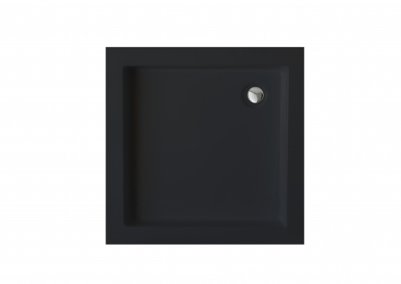 Cădiță duș mărime 90x90 cm culoare negru lucios formă pătrată din acril sanitar model Raisa Black