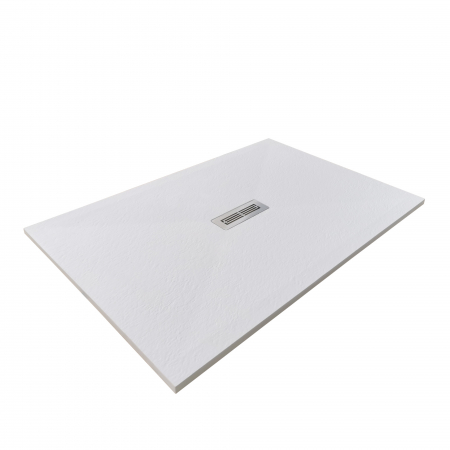 Cădiță de duș mărime 80x140 cm culoare alb mat formă dreptunghiulară din compozit model Electra White [1]