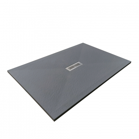 Cădiță de duș mărime 80x100 cm  culoare gri mat formă dreptunghiulară din compozit model Electra Grey [1]