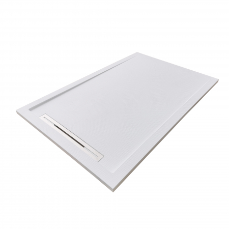 Cădiță duș mărime 80x140 cm  culoare alb mat formă dreptunghiulară din compozit model Freya White [1]