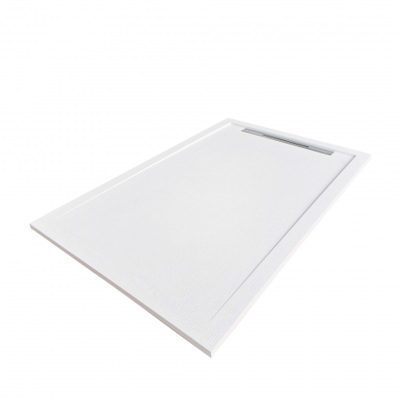 Cădiță duș mărime 80x140 cm  culoare alb mat formă dreptunghiulară din compozit model Freya White [4]