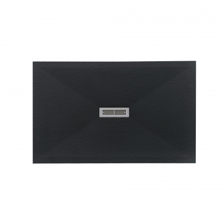 Cădiță de duș mărime 70x120 cm  culoare negru mat formă dreptunghiulară din compozit model Electra Black