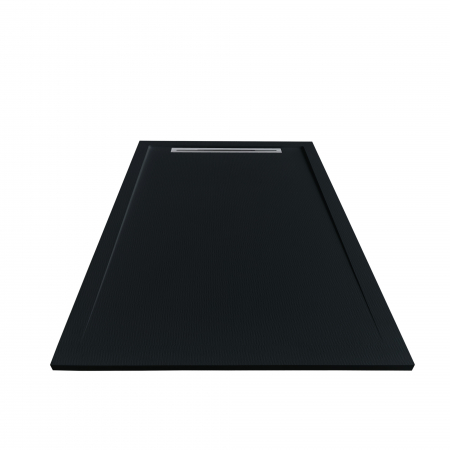 Cădiță duș mărime 70x120 cm  culoare negru mat formă dreptunghiulară din compozit model Freya Black [3]