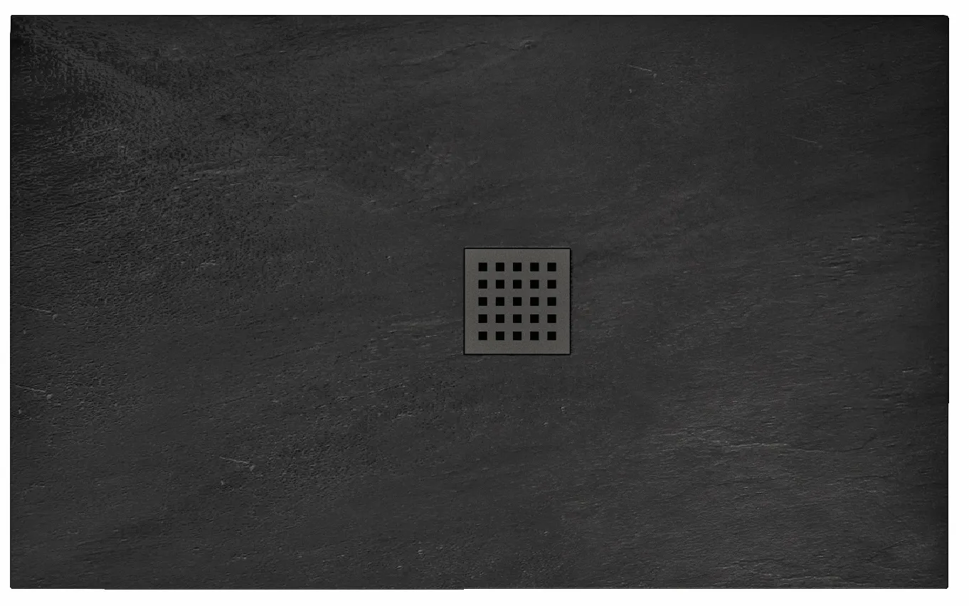 Cădițe duș - Cădiță duș mărime 90x120 cm culoare negru mat formă dreptunghiulară din acril mineral model Black Rock