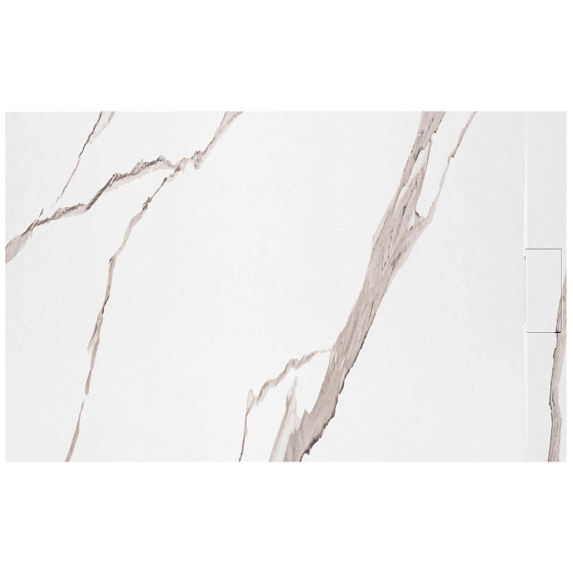 DUȘ - Cădiță duș mărime 80x100 cm finisaj imitație de piatră formă dreptunghiulară model Bazalt Carrara White