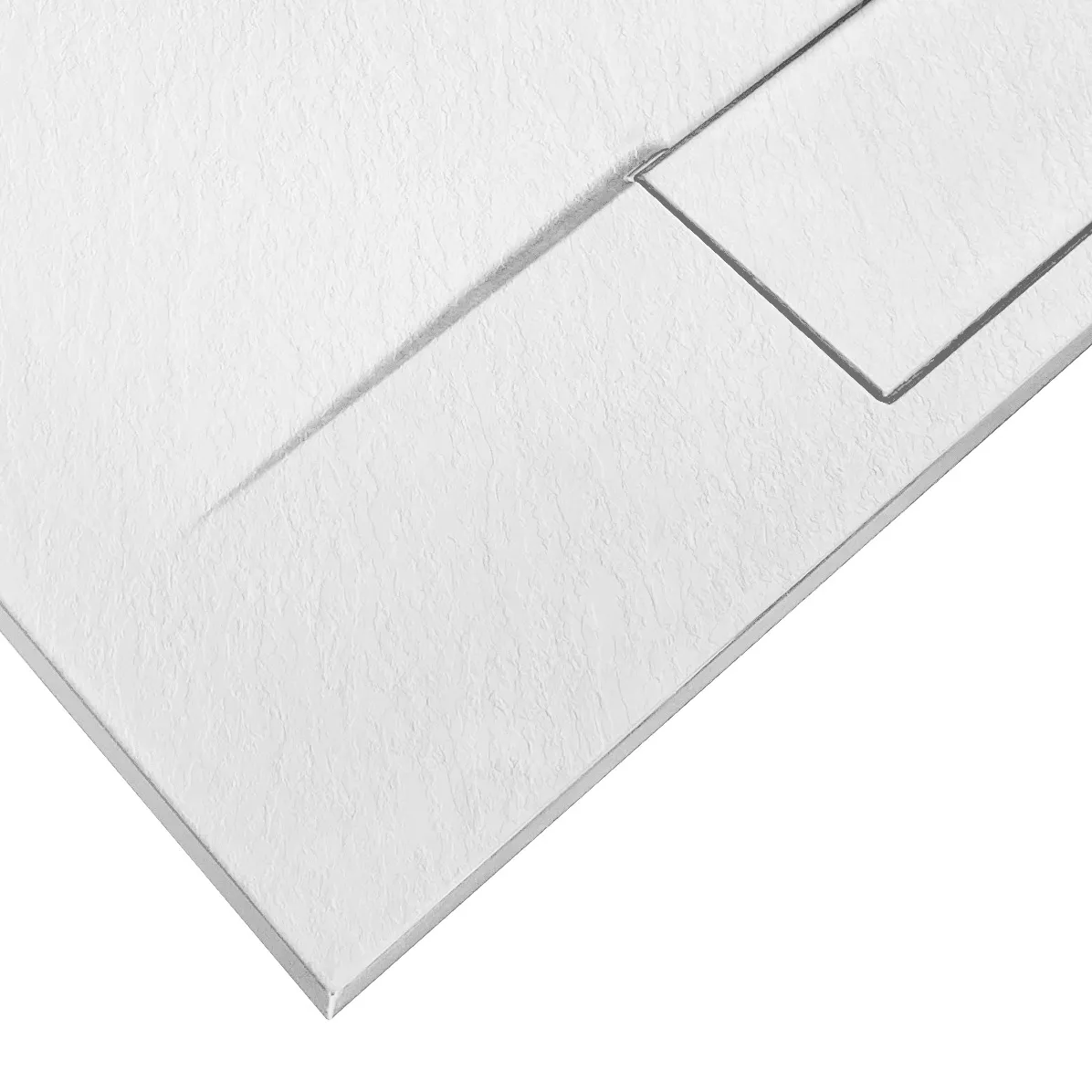 Cădiță duș mărime 80x120 culoare alb mat formă dreptunghiulară din acril mineral model Bazalt Long White [4]