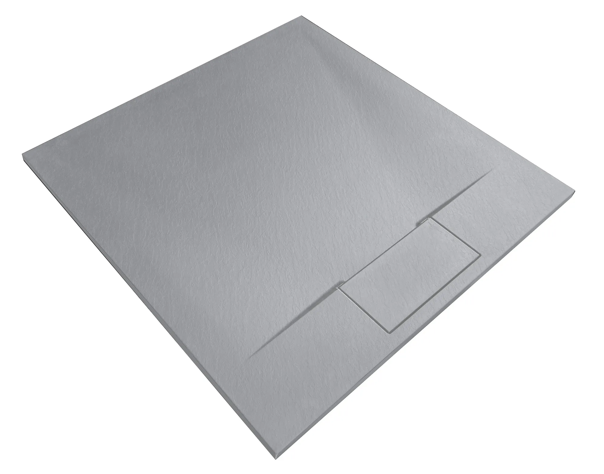 Cădiță duș mărime 90x90 cm culoare gri mat formă pătrată din acril mineral model Bazalt Grey [4]