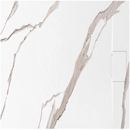 DUȘ - Cădiță duș mărime 90x90 cm finisaj imitație de piatră formă pătrată din acril mineral model Bazalt Carrara White