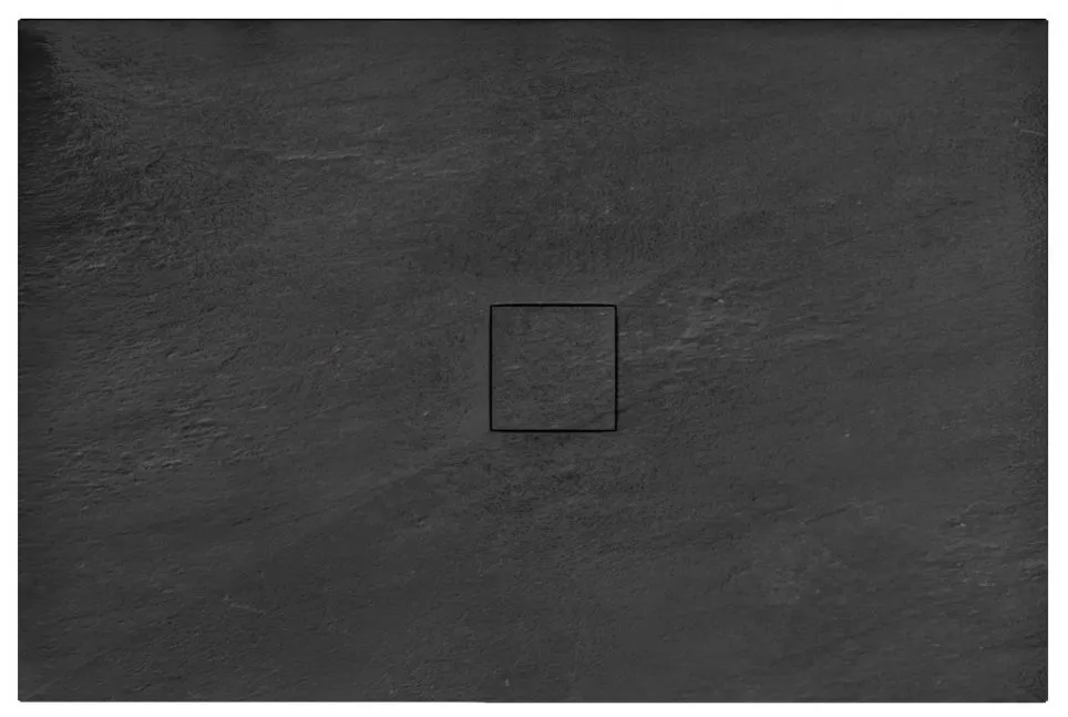 Cădițe duș - Cădiță duș mărime 90x120 cm culoare negru mat formă dreptunghiulară din acril mineral model Black Stone