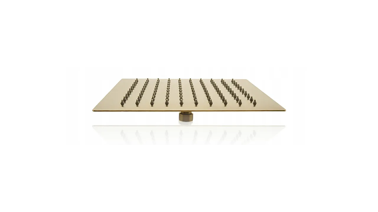 Pară duș mărime 30x30 cm culoare aurie cu suport și furtun model Ultra Slim Square Gold [3]