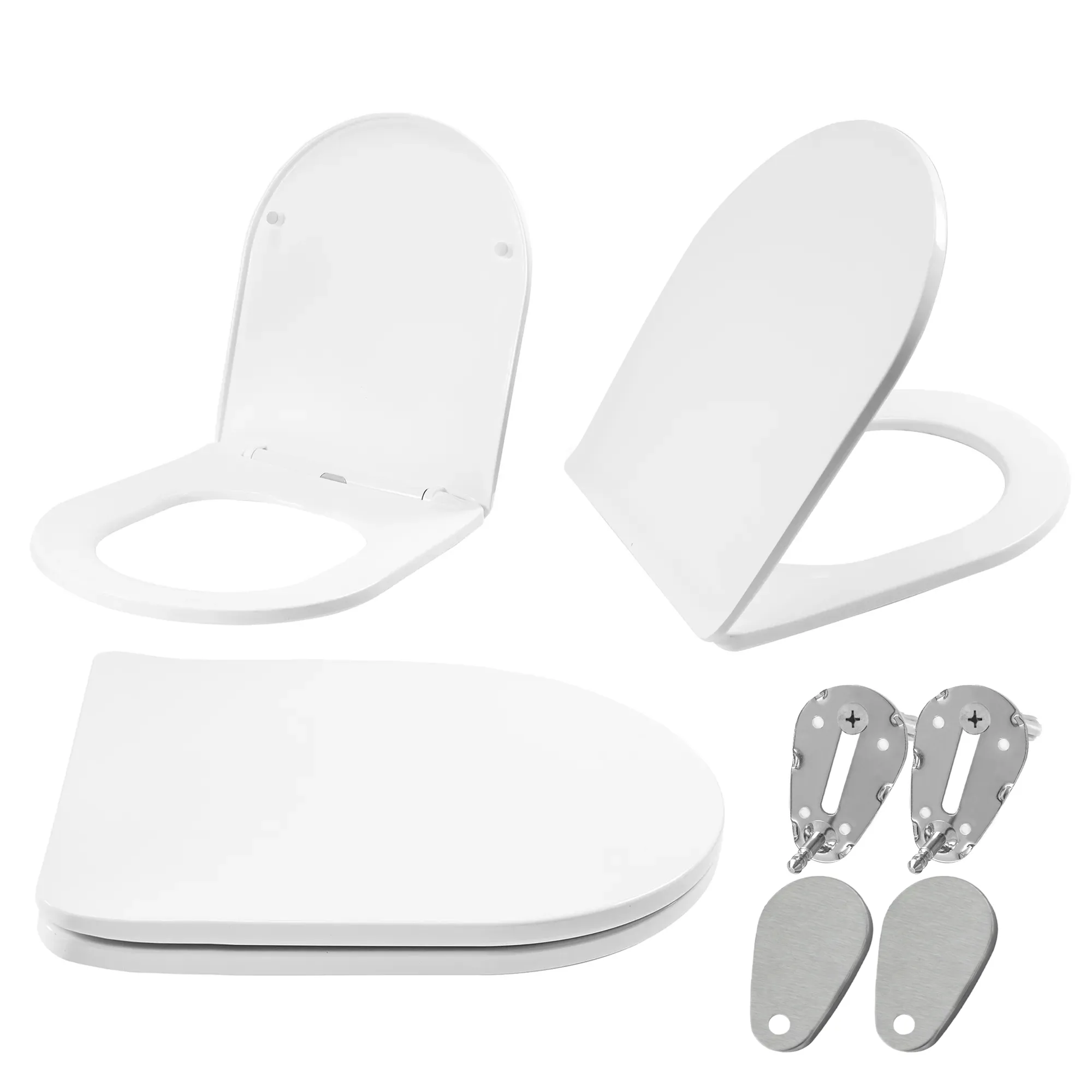 Clapete/Capace vase wc - Capac vas wc culoare alb model închidere lentă Duroplast Soft Close White - Rea