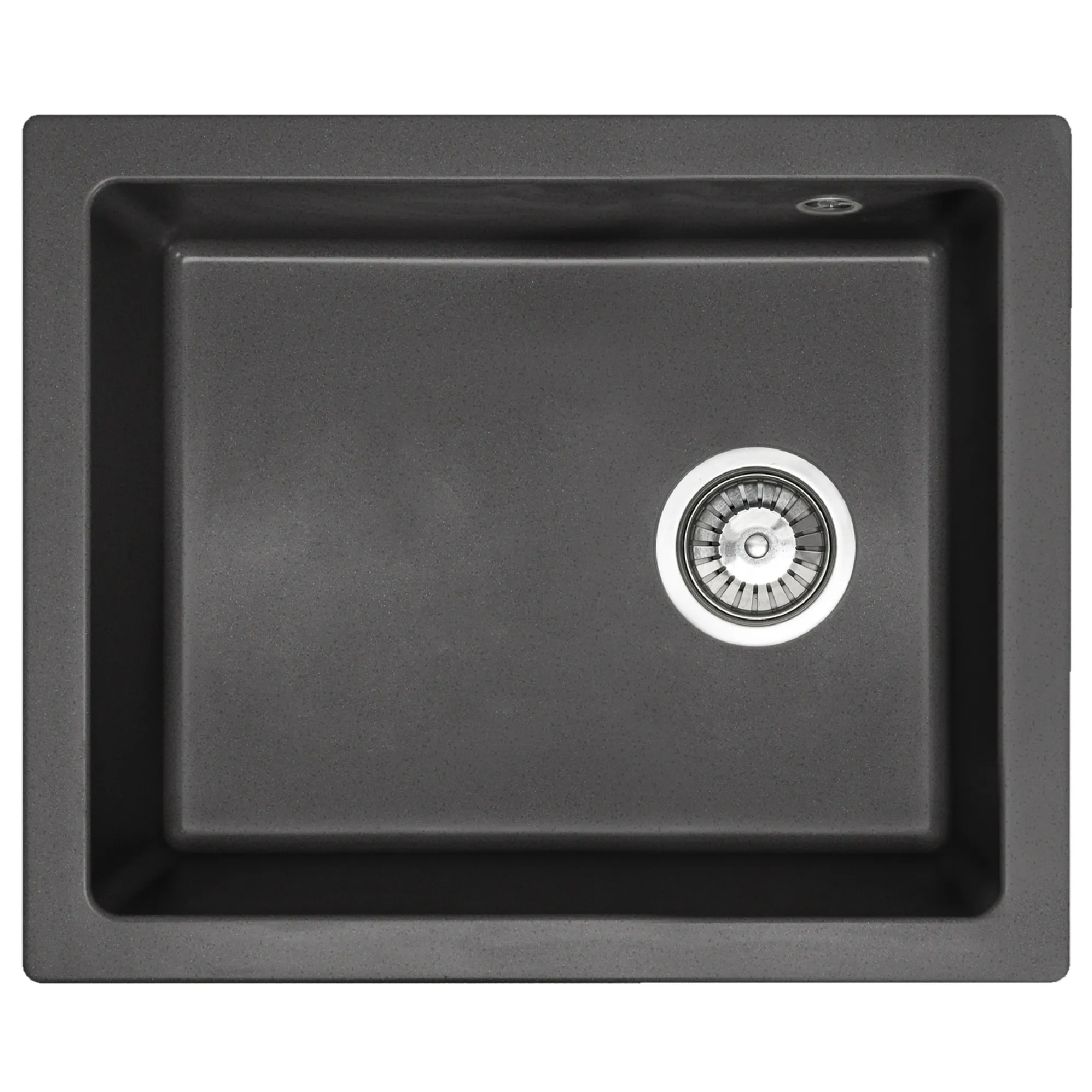 Chiuvete bucătărie - Chiuvetă bucătărie granit formă dreptunghiulară lungime 56 cm culoare negru pestriț model Nels Black