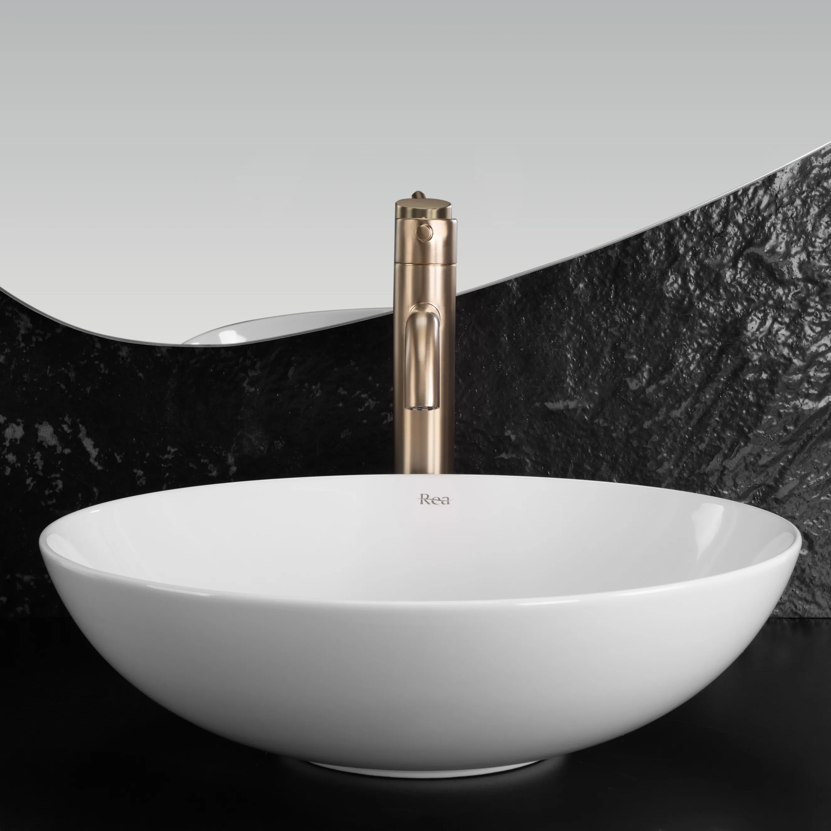 Chiuvetă pe blat formă rotundă lungime 40.5 cm culoare alb model Anika [2]