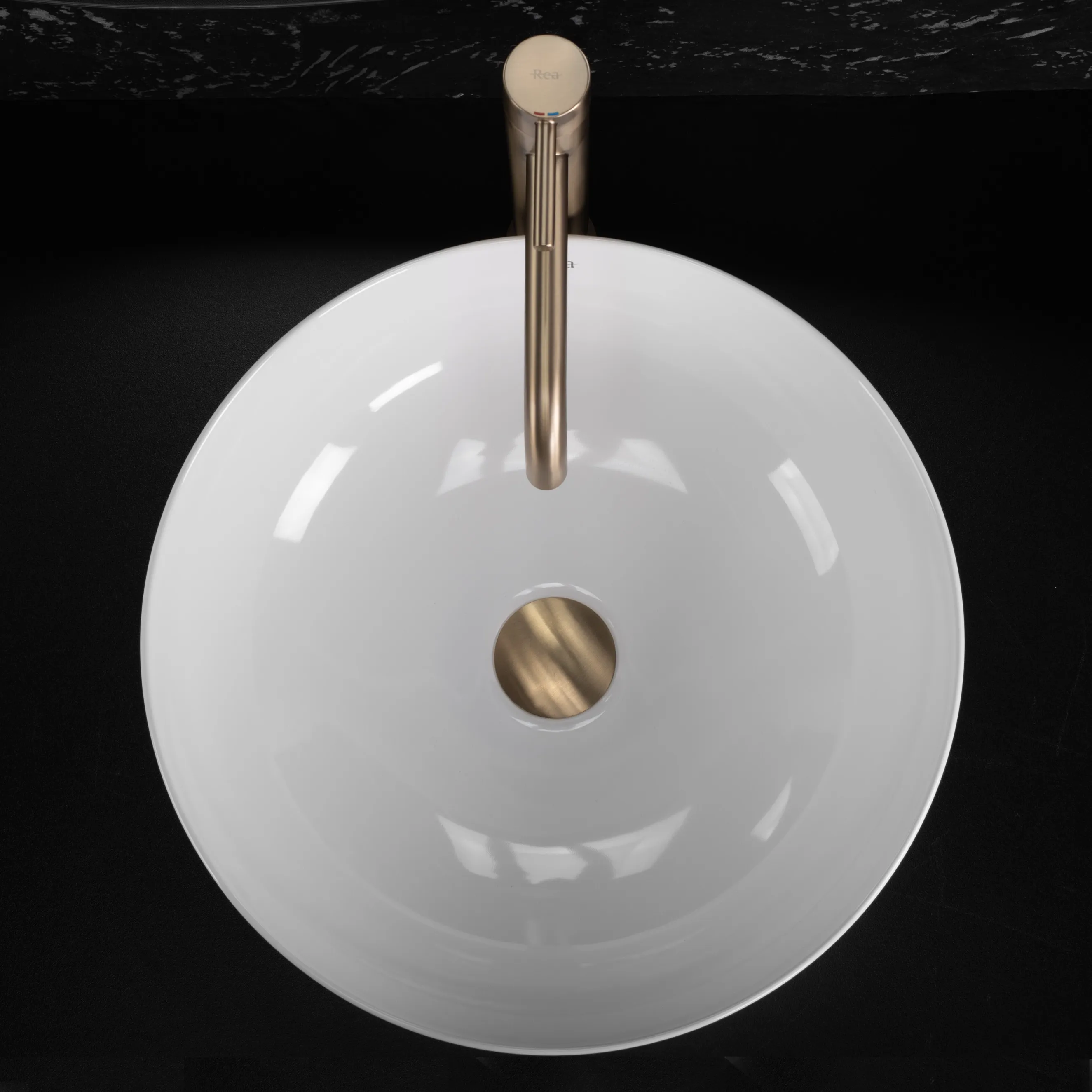 Chiuvetă pe blat formă rotundă lungime 40.5 cm culoare alb model Anika [3]