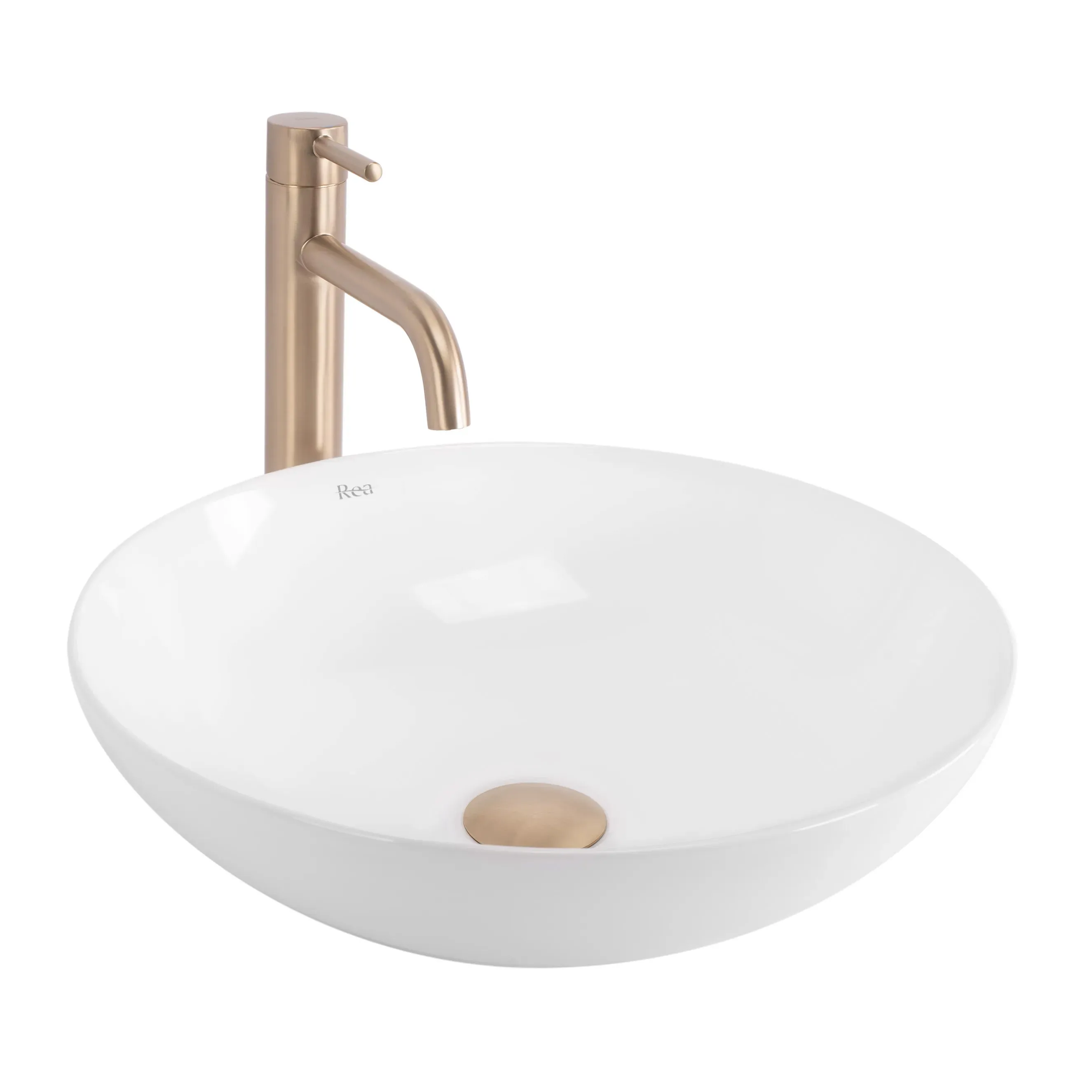 CHIUVETE / LAVOARE - Chiuvetă pe blat formă rotundă lungime 40.5 cm culoare alb model Anika