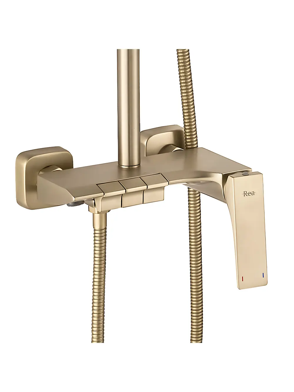 Coloana de duș cu finisaj auriu periat înălțime 123 cm model Joe Brush Gold [2]