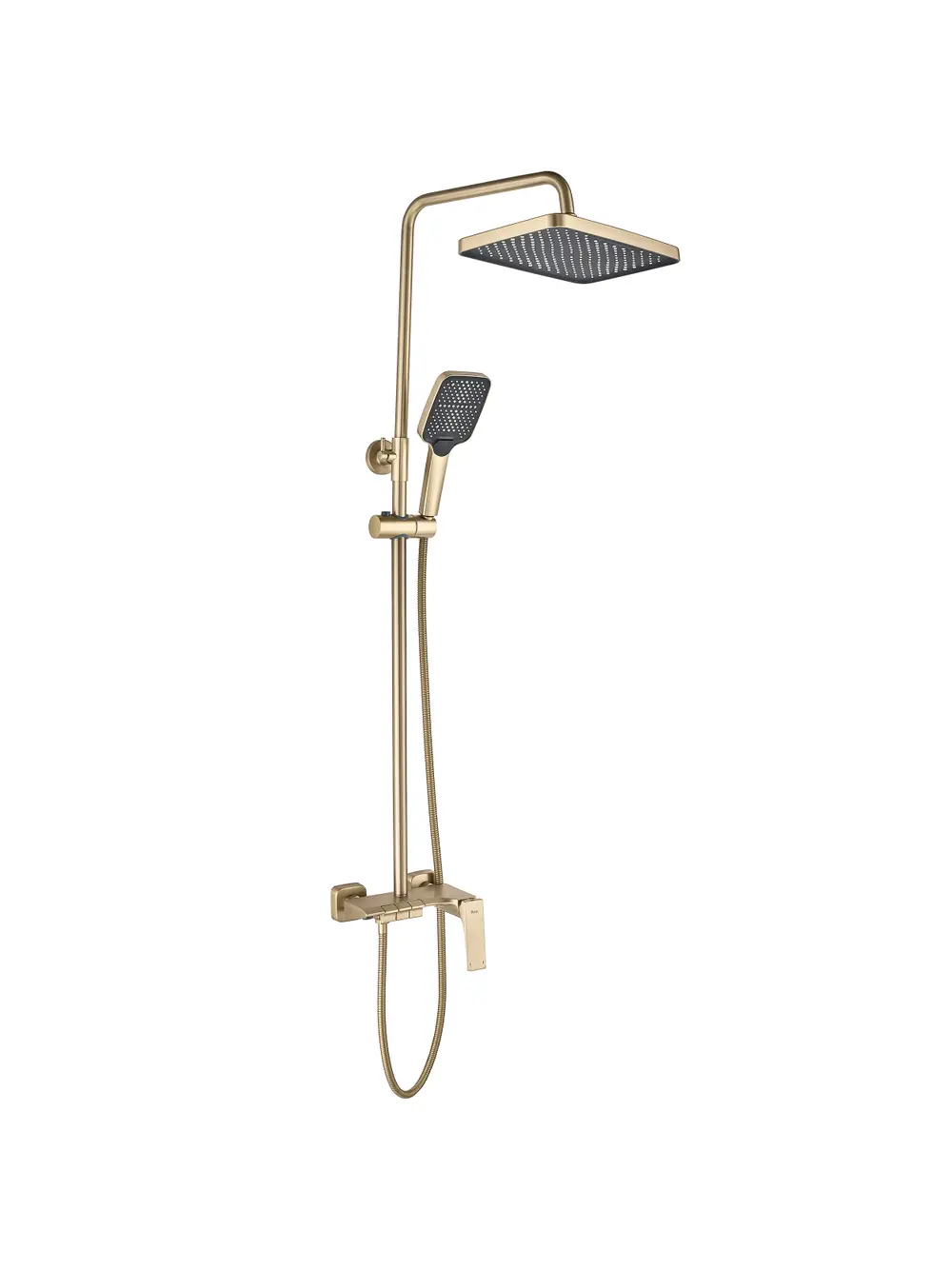 BATERII SANITARE - Coloana de duș cu finisaj auriu periat înălțime 123 cm model Joe Brush Gold