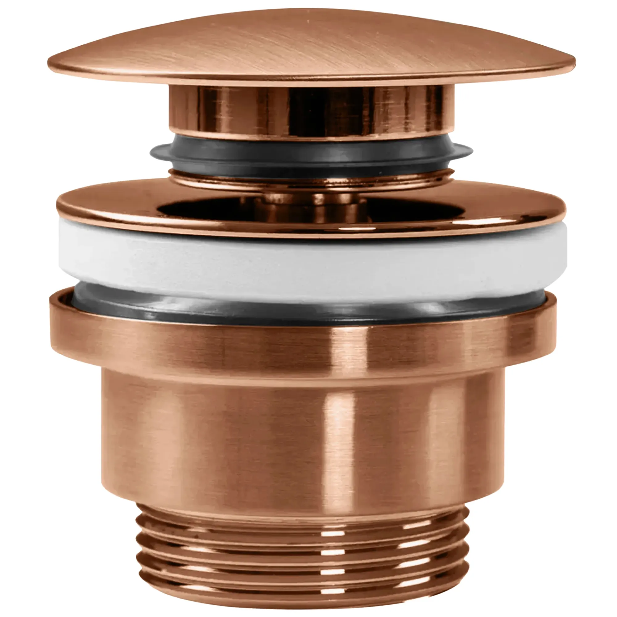 CHIUVETE / LAVOARE - Dop pentru lavoar universal finisaj cupru periat cu închidere click-clack model Ventil Copper Brushed
