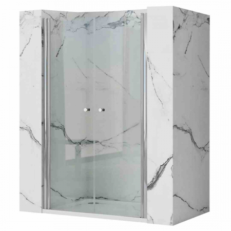 DUȘ - Ușă cabină duș batantă mărime 100 cm culoare crom lucios sticlă securizată de 6 mm model Western Space Chrome