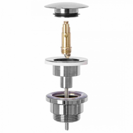 Dop pentru lavoar universal culoare crom lucios cu închidere click-clack model Ventil Chrome [2]